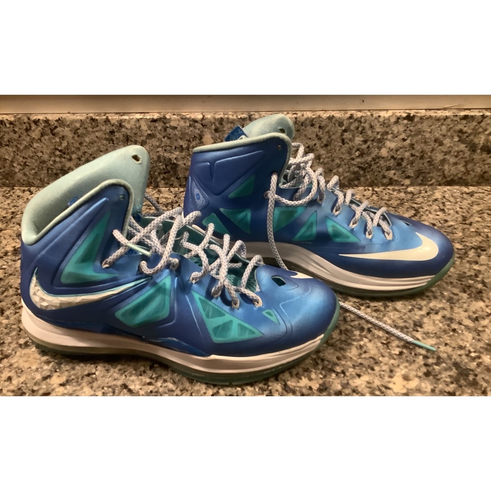 Nike LeBron 10 Blue Diamond Men's‎ Basketball Shoes Size 9.5 542244-400